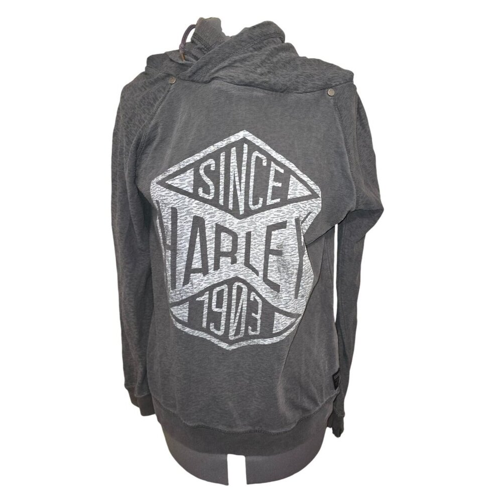 Harley-Davidson Gray Pullover Hoodie‎ Since 1903 Graphic Womens M